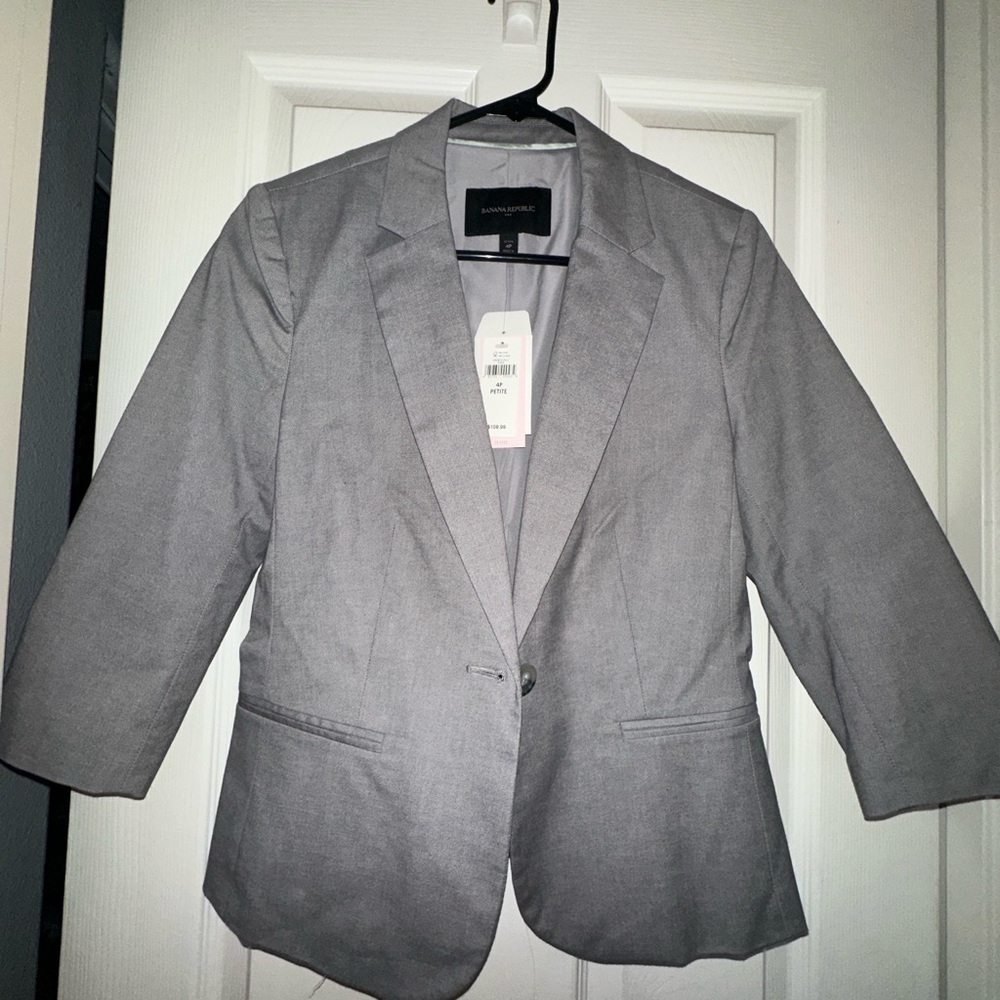 Banana Republic Light Gray Blazer
